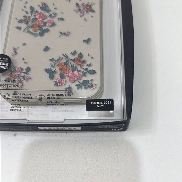 Coach Cream Floral Phone Case iPhone 2021 6.7 MagSafe Charging 10 Ft Drop Tested - Picture 9 of 10